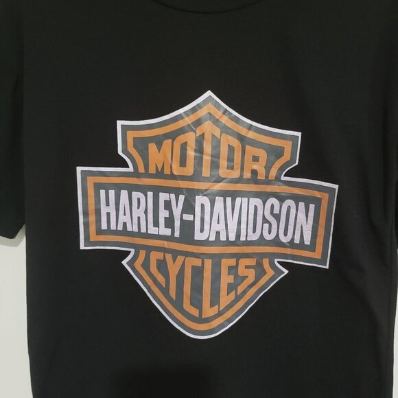 Harley Davidson Short Sleeves Women Black Top Size Small - Picture 3 of 8